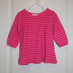 HANNA ANDERSSON Girls 80 2T Pink Striped Knit Dress Excellent Play Dress Boden